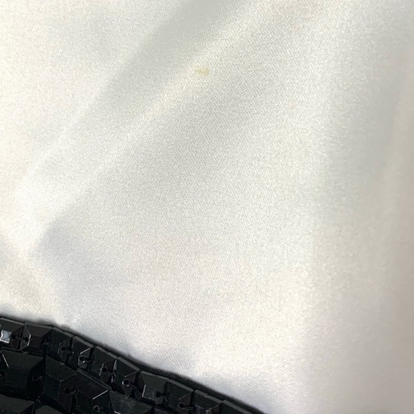 Jessica McClintock for Gunne Sax Size 3 White/Black Pleated Dress - Picture 4 of 11